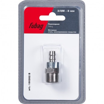 Переходник FUBAG 3/8"М на елочку 8мм с обжимным кольцом 8x13мм, блистер 1 шт Переходник FUBAG 3/8"М на елочку 8мм с обжимным кольцом 8x13мм, блистер 1 шт