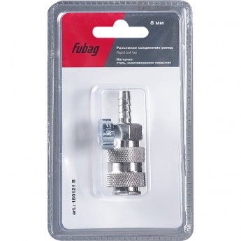 Разъемное соединение рапид (муфта) FUBAG_елочка 8мм с обжимным кольцом 8х13мм_блистер 1 шт Разъемное соединение рапид (муфта) FUBAG_елочка 8мм с обжимным кольцом 8х13мм_блистер 1 шт