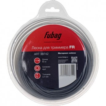 Триммерная леска FUBAG сечение круглое L 60 м * 2.4 мм